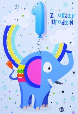 Opakowanie Kartka okolicznościowa Urodziny Roczek TS01