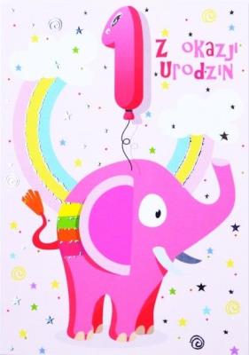 Opakowanie Kartka okolicznościowa Urodziny Roczek TS02