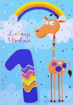 Opakowanie Kartka okolicznościowa Urodziny Roczek TS03