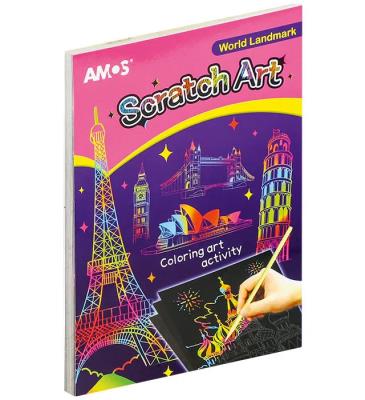 Opakowanie Karty do zdrapywani Scratch Art 14ark 10x14cm