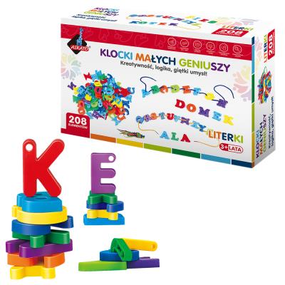 Opakowanie Klocki małych geniuszy literki 208 elementów