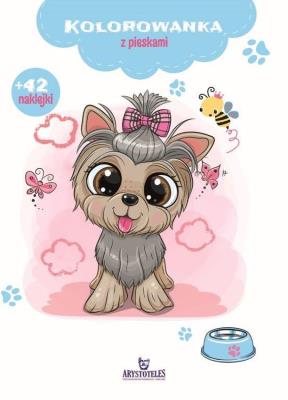 Kolorowanka z pieskami. Autor: Matusiak Monika. SmakLiter.pl Okładka książki Kolorowanka z pieskami
