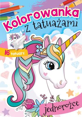 Okładka książki Kolorowanka z tatuażami. Jednorożce