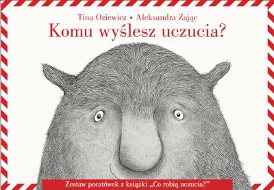 Komu wyślesz uczucia? Zestaw pocztówek z książki. Autor: Tina Oziewicz, Zając-Kiedysz Aleksandra. SmakLiter.pl Okładka książki Komu wyślesz uczucia? Zestaw pocztówek z książki