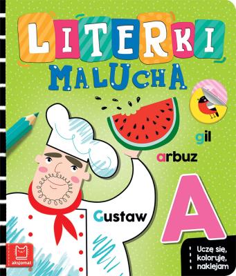 Okładka książki Literki malucha Uczę się koloruję naklejam