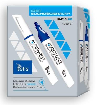 Opakowanie Marker suchościeralny niebieski KM110-NO (12szt)