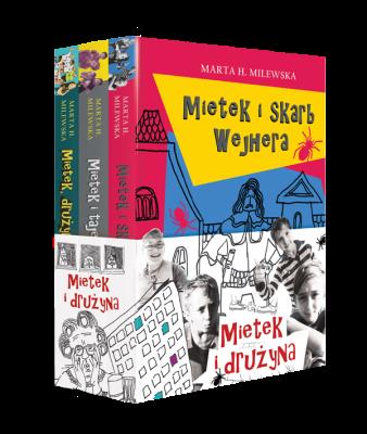 Pakiet Mietek i drużyna. Autor: Marta H. Milewska. SmakLiter.pl Okładka książki Pakiet Mietek i drużyna