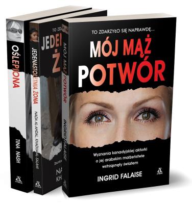 Pakiet Mój mąż potwór / Jedenastoletnia żona / Oślepiona. Autor: Falaise Ingrid, Nadal Al-Ahdal, Nash Tina. SmakLiter.pl Okładka książki Pakiet Mój mąż potwór / Jedenastoletnia żona / Oślepiona