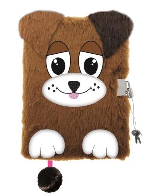 Opakowanie Pamiętnik A5 z kłódką 3D włochacz 96k DOGGIE