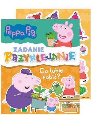 Okładka książki Peppa Pig. Zadanie Przyklejanie. Co lubię robić?