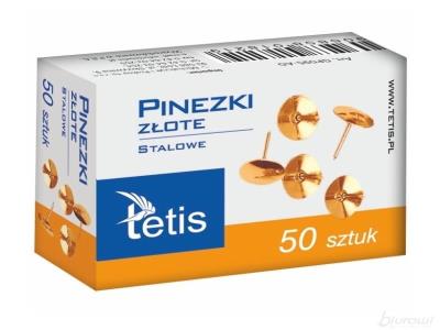 Opakowanie Pinezki złote 50szt GP095-AO
