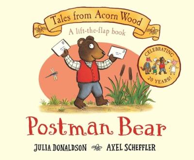 Postman Bear. Autor: Donaldson Julia, Scheffler Axel. SmakLiter.pl Okładka książki Postman Bear