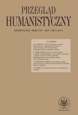 Okładka książki pRZEGLĄD hUMANISTYCZNY 3/2021