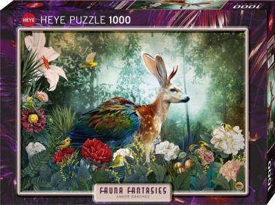 Puzzle 1000 Fantastyczna Fauna-Jackalope. Wydawca: Heye. SmakLiter.pl Opakowanie Puzzle 1000 Fantastyczna Fauna-Jackalope