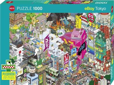 Puzzle 1000 Pixorama-Tokyo. Wydawca: Heye. SmakLiter.pl Opakowanie Puzzle 1000 Pixorama-Tokyo