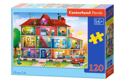 Puzzle 120 House Life CASTOR. Wydawca: Castorland. SmakLiter.pl Opakowanie Puzzle 120 House Life CASTOR