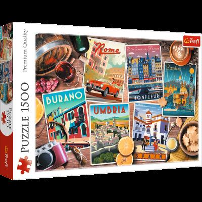 Opakowanie Puzzle 1500 Podróże po Europie 26199