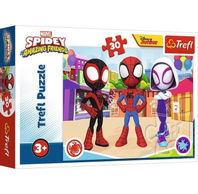 Opakowanie Puzzle 30 Przygody Spidey'a i przyjaciół TREFL