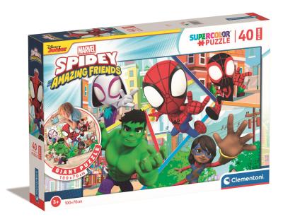 Opakowanie Puzzle 40 podłogowe Super Kolor Spidey and Friends