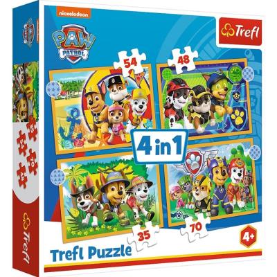 Opakowanie Puzzle 4w1 Wakacyjny Psi Patroll 34395