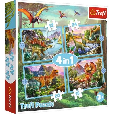 Opakowanie Puzzle 4w1 Wyjątkowe dinozaury TREFL