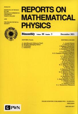 Report On Mathematical Physics 88/3. Wydawca: Wydawnictwo Naukowe PWN. SmakLiter.pl Opakowanie Report On Mathematical Physics 88/3