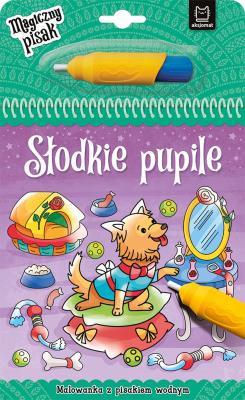 Słodkie pupile. Malowanka z pisakiem wodnym. Autor: Opracowanie zbiorowe. SmakLiter.pl Okładka książki Słodkie pupile. Malowanka z pisakiem wodnym