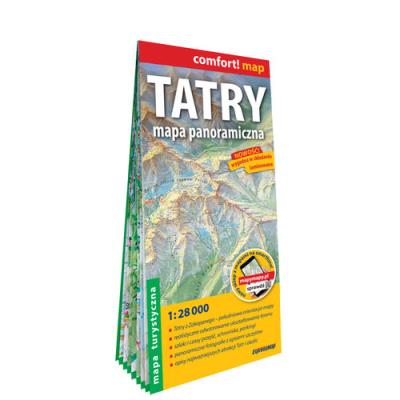 Tatry mapa panoramiczna mapa turystyczna 1:28 000. Autor:   Praca zbiorowa. SmakLiter.pl Okładka książki Tatry mapa panoramiczna mapa turystyczna 1:28 000
