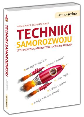 Techniki samorozwoju. Autor: Natalia Minge, Krzysztof Minge. SmakLiter.pl Okładka książki Techniki samorozwoju