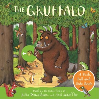 The Gruffalo: A Push, Pull and Slide Book. Autor: Donaldson Julia, Scheffler Axel. SmakLiter.pl Okładka książki The Gruffalo: A Push, Pull and Slide Book