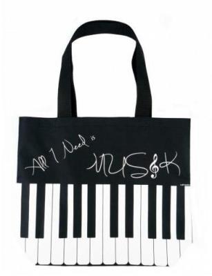 Opakowanie Torba czarna ''All I Need Is Music'', klawiatura