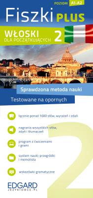 Włoski Fiszki PLUS dla początkujących 2. Autor: Dario Prola, Michał Podsiadło. SmakLiter.pl Okładka książki Włoski Fiszki PLUS dla początkujących 2