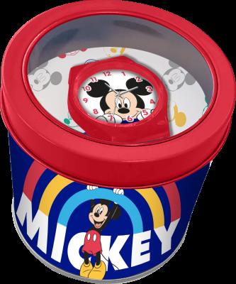 Zegarek analogowy Mickey w metalowym opakowaniu WD21199. Wydawca: Kids Euroswan. SmakLiter.pl Opakowanie Zegarek analogowy Mickey w metalowym opakowaniu WD21199