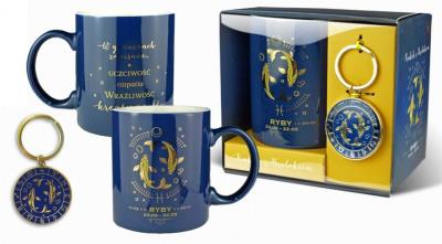 Opakowanie Zestaw kubek + brelok Astro-Ryby