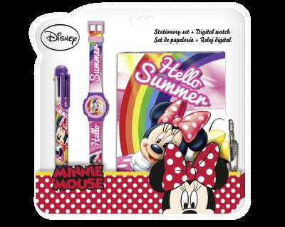 Opakowanie Zestaw piśmienniczy zegark cyfrowy długopis pamiętnikiem Minnie WD20418