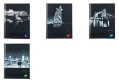 Zeszyt A4/96K kratka CITIES BY NIGHT MIX. Wydawca: Melisa Bel. SmakLiter.pl Opakowanie Zeszyt A4/96K kratka CITIES BY NIGHT MIX