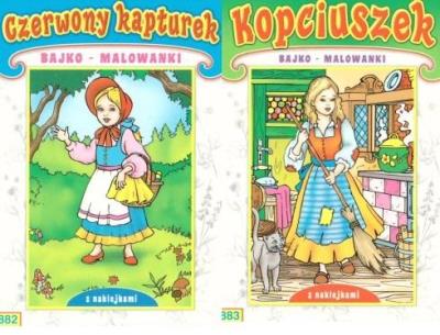 (034) Bajkowe malowanki MIX. Autor: Nadobnik Ramona. SmakLiter.pl Okładka książki (034) Bajkowe malowanki MIX