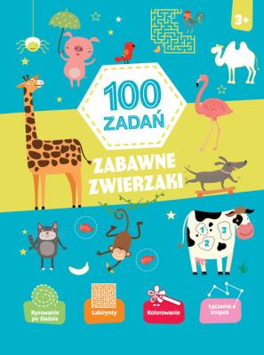 Okładka książki 100 zadań. Zabawne zwierzaki