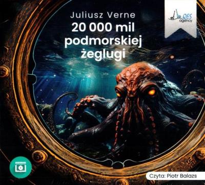 20 000 mil podmorskiej żeglugi audiobook. Autor: Juliusz Verne. SmakLiter.pl Okładka książki 20 000 mil podmorskiej żeglugi audiobook
