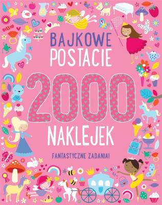 Okładka książki 2000 naklejek. Bajkowe postacie