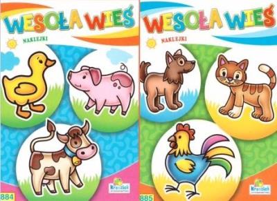 (212) Wesoła wieś naklejki MIX. Autor: Barbara Krzesiek. SmakLiter.pl Okładka książki (212) Wesoła wieś naklejki MIX