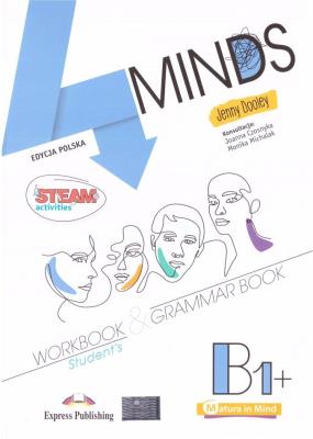 4 Minds B1+ WB + DigiBook (kod). Autor: Jenny Dooley. SmakLiter.pl Okładka książki 4 Minds B1+ WB + DigiBook (kod)