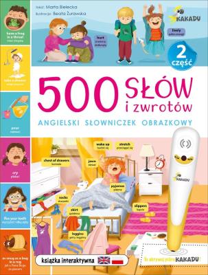 Okładka książki 500 słów i zwrotów. Angielski słowniczek... cz.2