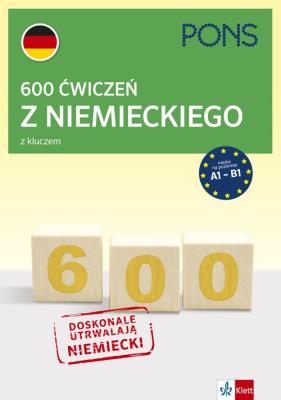 Okładka książki 600 ćwiczeń z niemieckiego z kluczem A1-B2 w.3