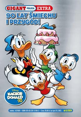 90 lat śmiechu i przygód. Tom 5/2024. Gigant Poleca Extra. Autor: Opracowanie zbiorowe. SmakLiter.pl Okładka książki 90 lat śmiechu i przygód. Tom 5/2024. Gigant Poleca Extra