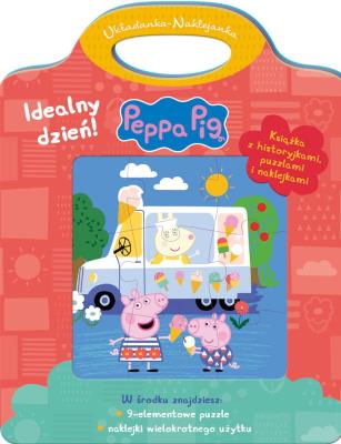 Świnka Peppa. Układanka-Naklejanka. Idealny dzień. Autor:   Praca zbiorowa. SmakLiter.pl Okładka książki Świnka Peppa. Układanka-Naklejanka. Idealny dzień
