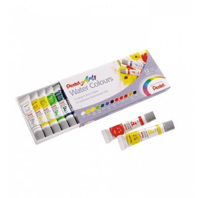 Opakowanie  akwarele  w tubach 12  kol.pentel