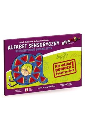 Alfabet sensoryczny Ortograffiti z Bratkiem. Autor: Mańkowska Izabela, Rożyńska Małgorzata. SmakLiter.pl Okładka książki Alfabet sensoryczny Ortograffiti z Bratkiem