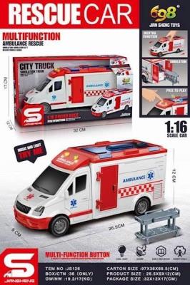 Opakowanie Ambulans ze światłem i dźwiękiem 1:16