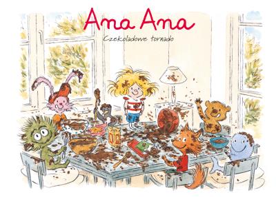 Ana Ana T.2 Czekoladowe tornado. Autor: Dominique Roques, Alexis Dormal, Ernest Kacperski. SmakLiter.pl Okładka książki Ana Ana T.2 Czekoladowe tornado